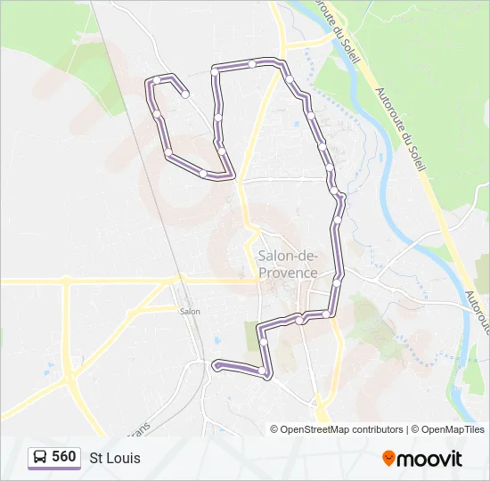 560 Bus Line Map