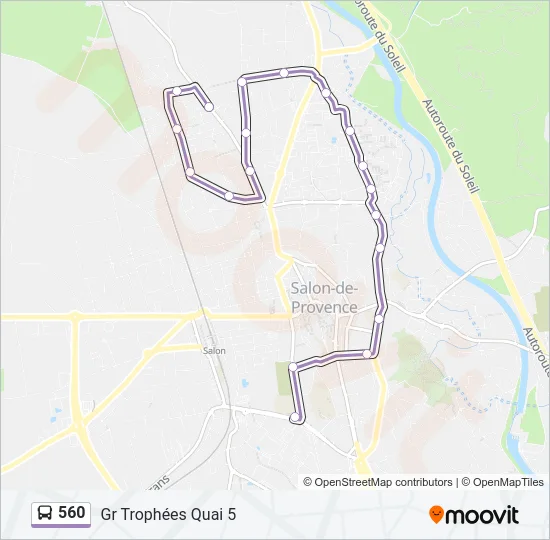560 Bus Line Map
