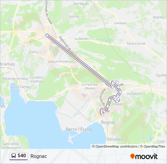 540 Bus Line Map