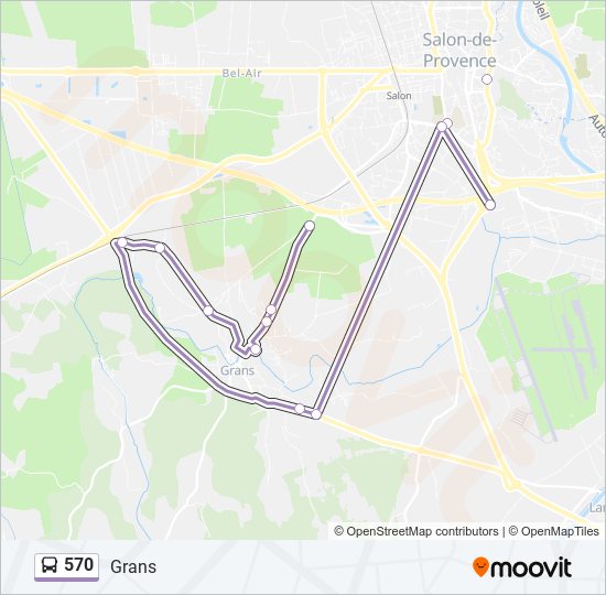 Plan de la ligne 570 de bus