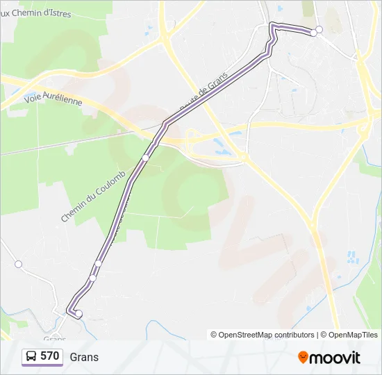 570 Bus Line Map