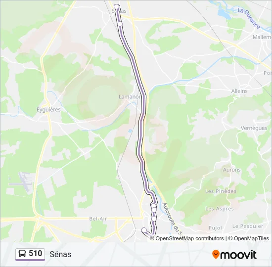 510 Bus Line Map