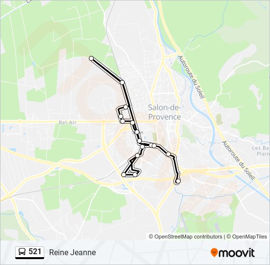 521 Route Schedules, Stops & Maps Reine Jeanne (Updated)