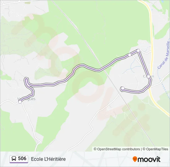 506 Bus Line Map