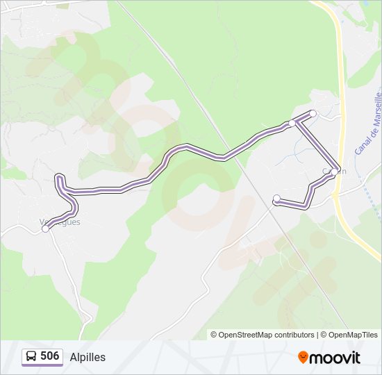 Plan de la ligne 506 de bus