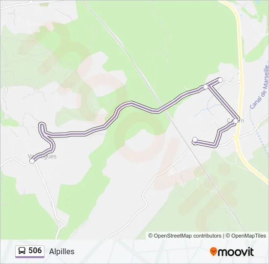 506 Bus Line Map