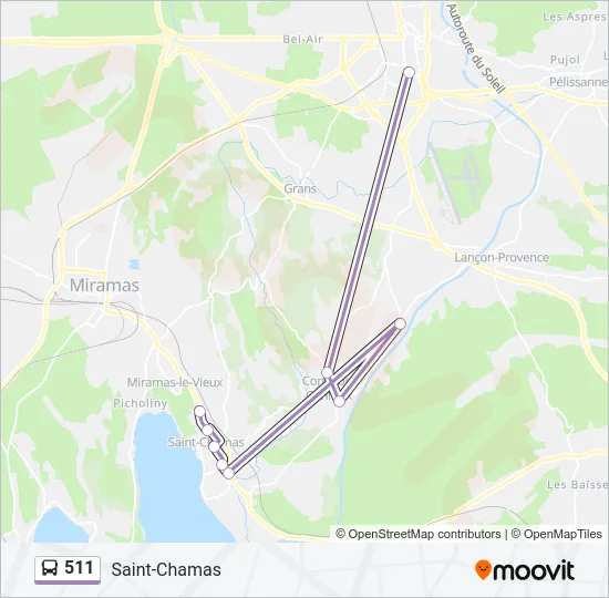511 Bus Line Map