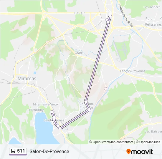 511 Bus Line Map