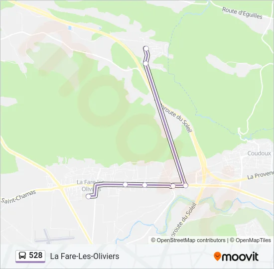 528 Bus Line Map
