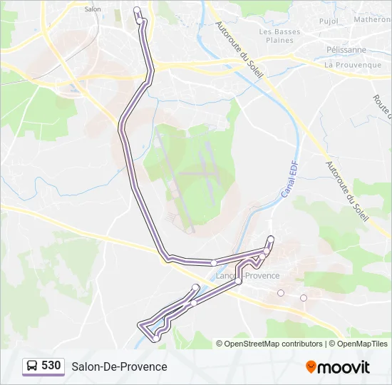 530 Bus Line Map