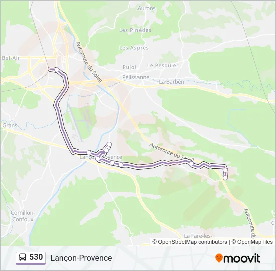 530 Bus Line Map