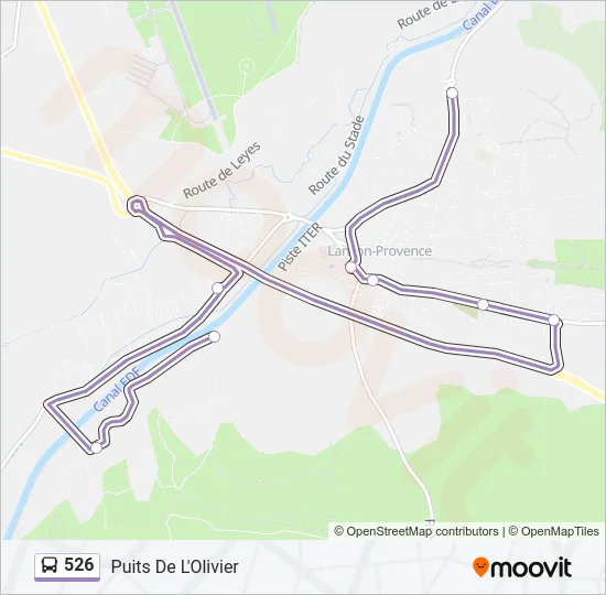 526 Bus Line Map