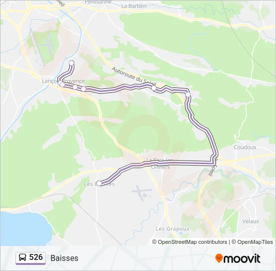 526 Bus Line Map