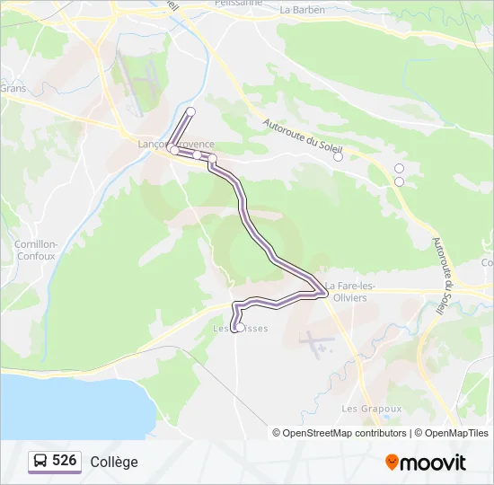 526 Bus Line Map