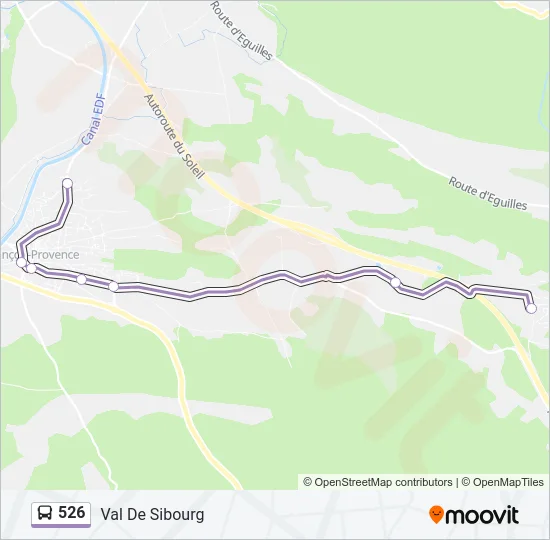 526 Bus Line Map
