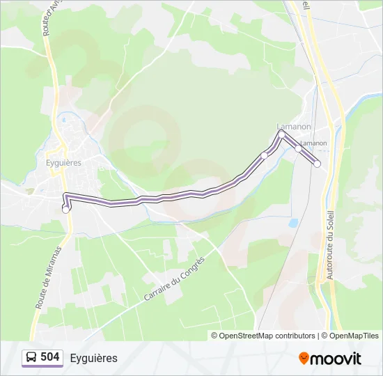 504 Bus Line Map