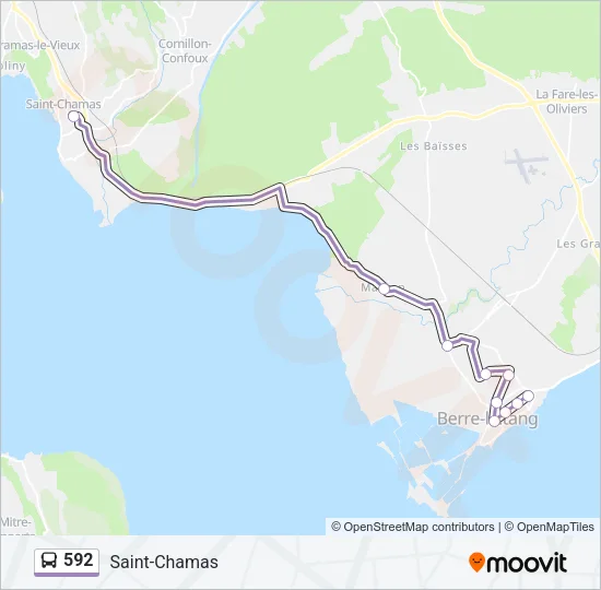 592 Bus Line Map