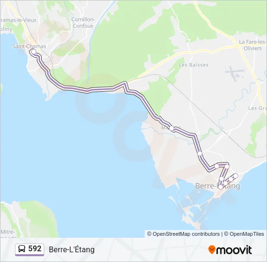 592 Bus Line Map