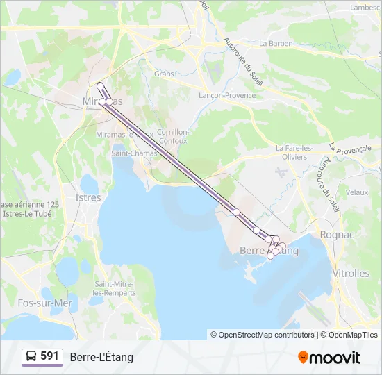 591 Bus Line Map