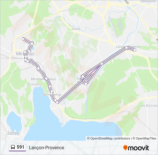 591 Bus Line Map
