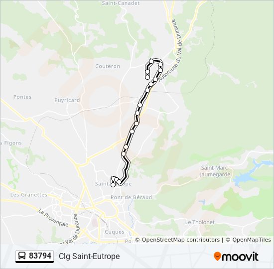 83794 bus Line Map