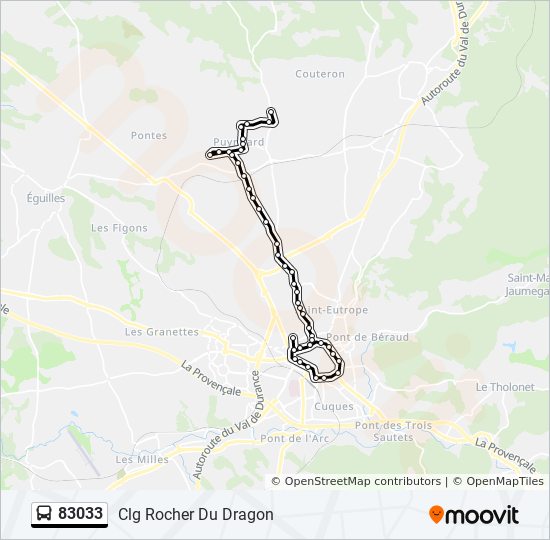 Mapa de 83033 de autobús