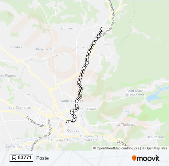 83771 bus Line Map