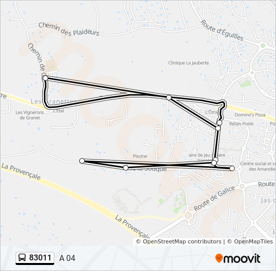 Mapa de 83011 de autobús