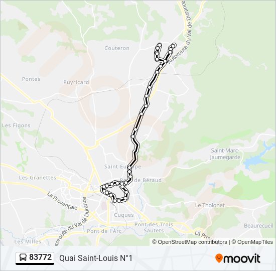 Mapa de 83772 de autobús