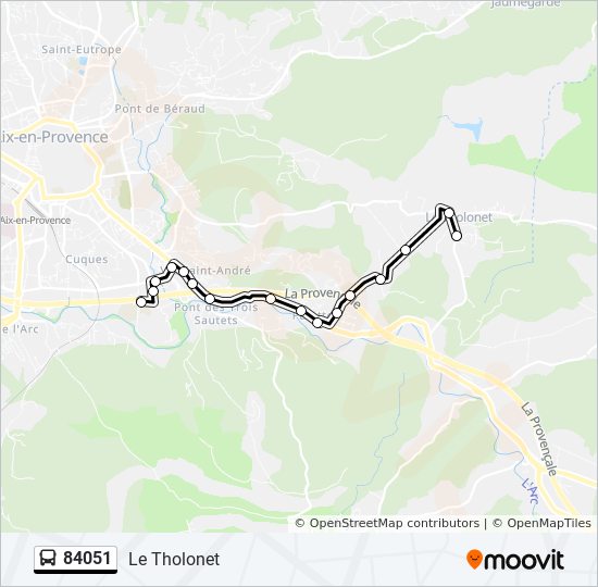 Plan de la ligne 84051 de bus