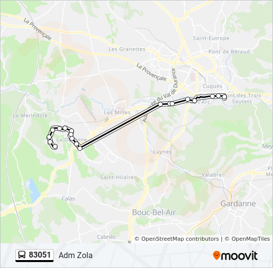 83051 bus Line Map