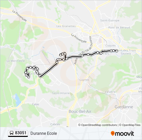 83051 bus Line Map