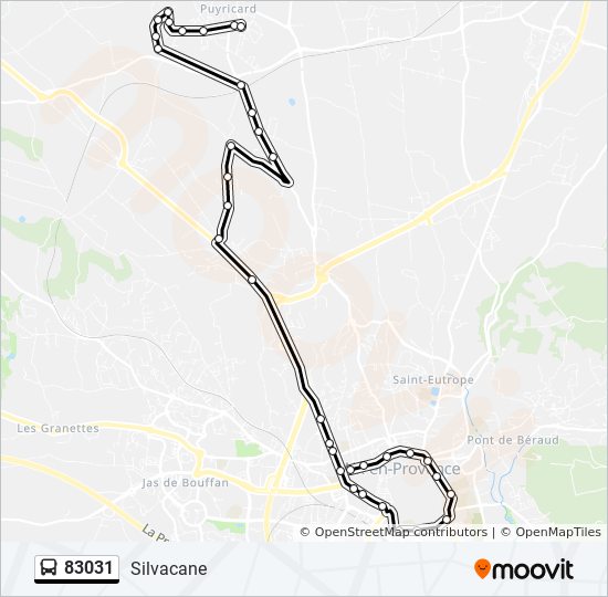 Mapa de 83031 de autobús