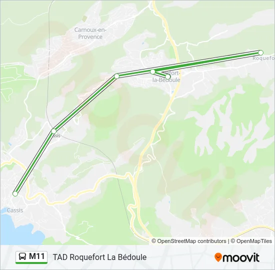 M11 Bus Line Map