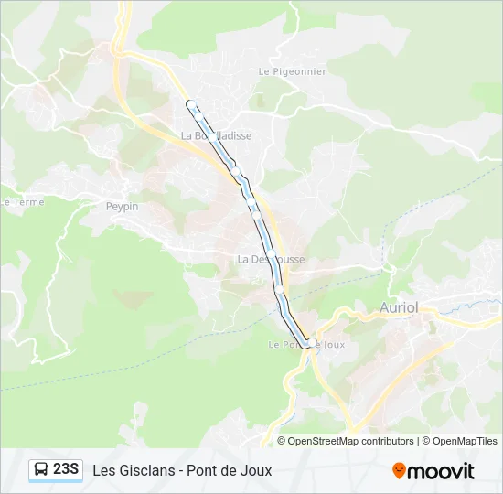 23S Bus Line Map