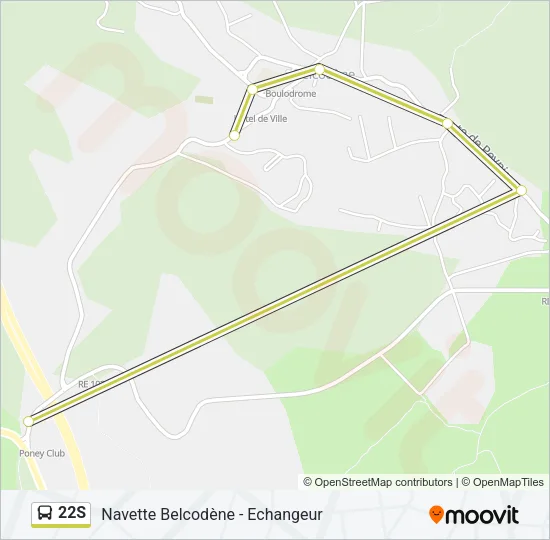 22S Bus Line Map