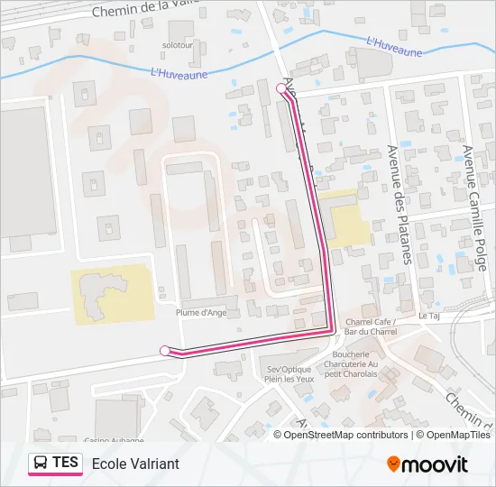 TES Bus Line Map