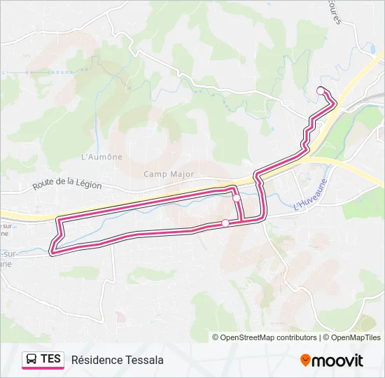 TES Bus Line Map