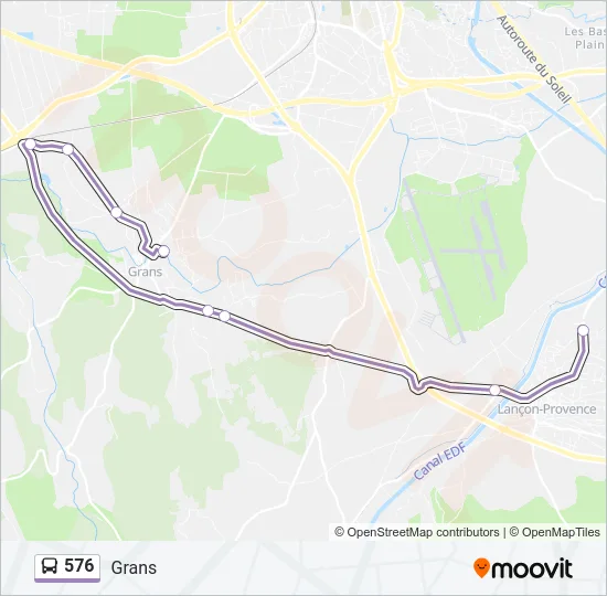576 Bus Line Map