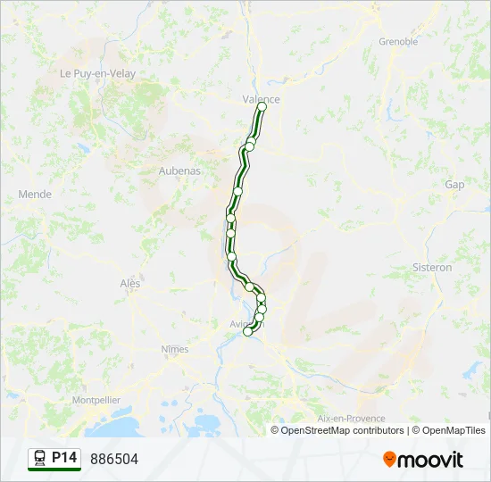 P14 Train Line Map