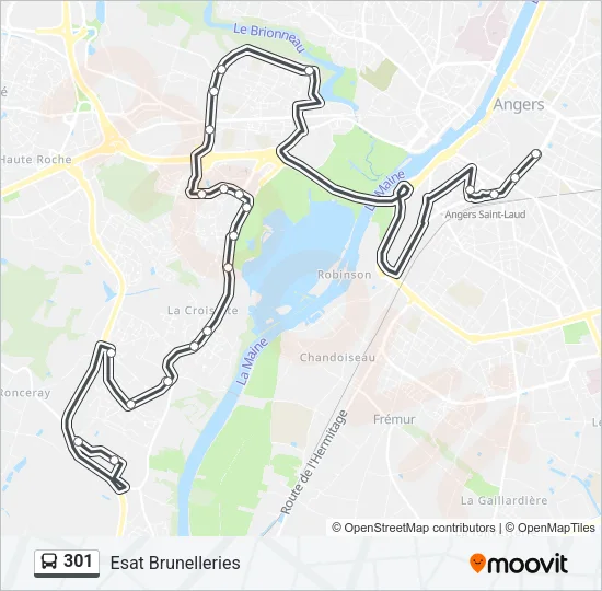 301 Bus Line Map