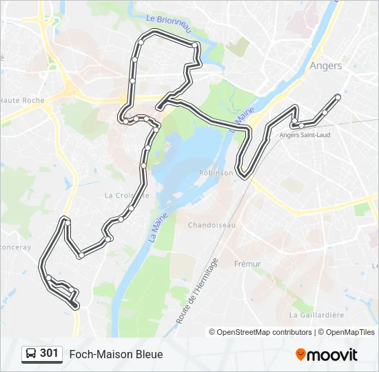 301 Bus Line Map