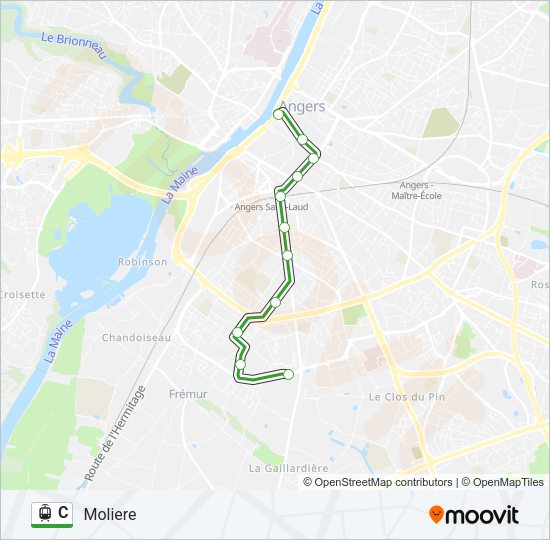 C Light Rail Line Map