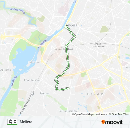 C Light Rail Line Map