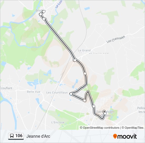 106 bus Line Map