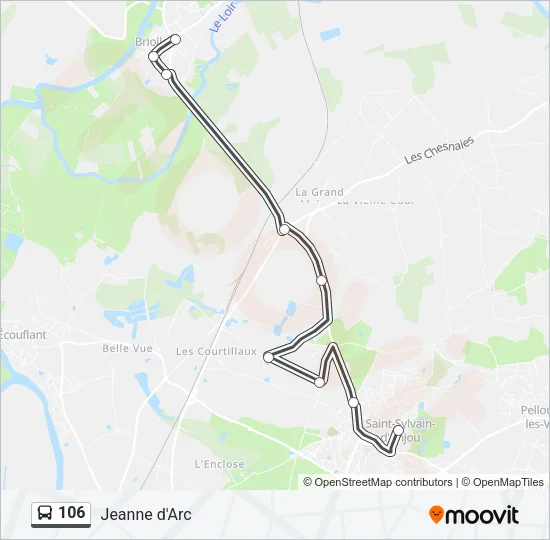 106 Bus Line Map