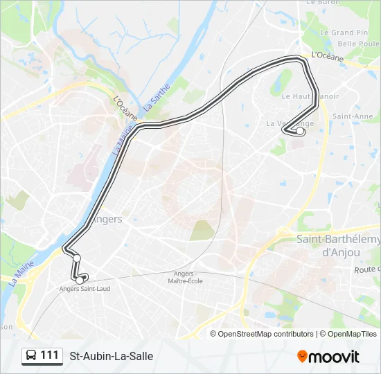 111 Bus Line Map