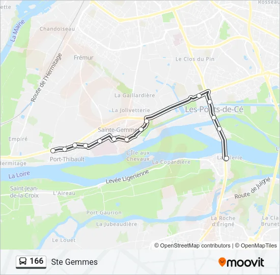 166 Bus Line Map
