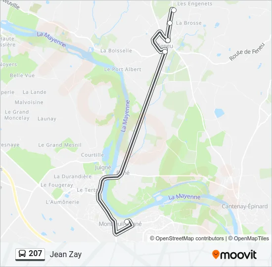 207 Bus Line Map