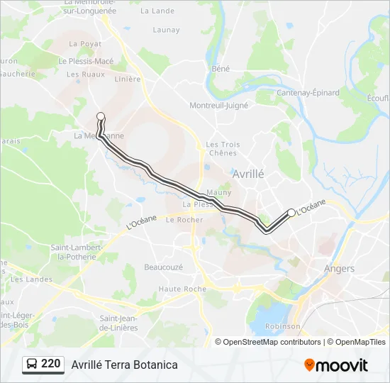 220 Bus Line Map